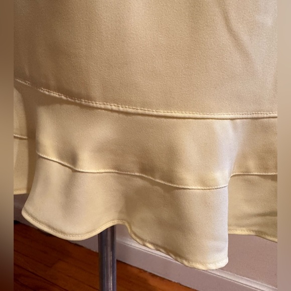 Anne Kline Skirt, Soft yellow with ruffle along the bottom SZ 10 In Great Cond - Picture 4 of 10